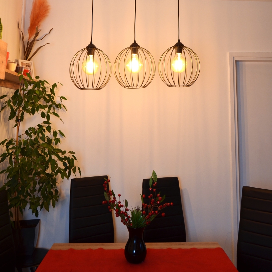 LED Chandelier on a string MERCURE 3xE27/15W/230V