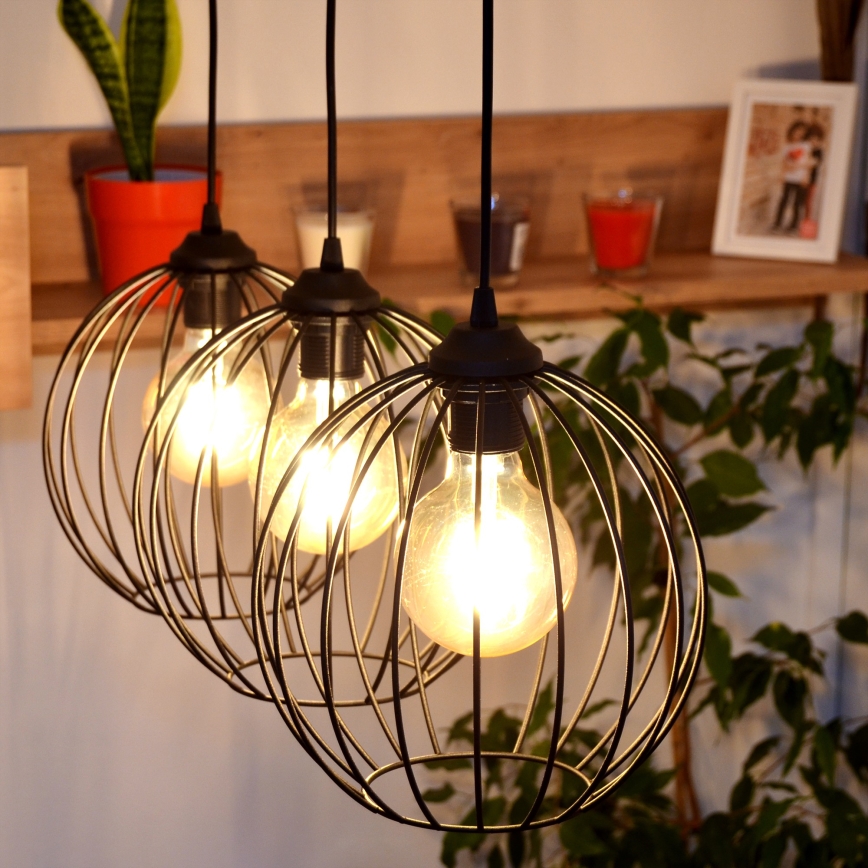 LED Chandelier on a string MERCURE 3xE27/15W/230V