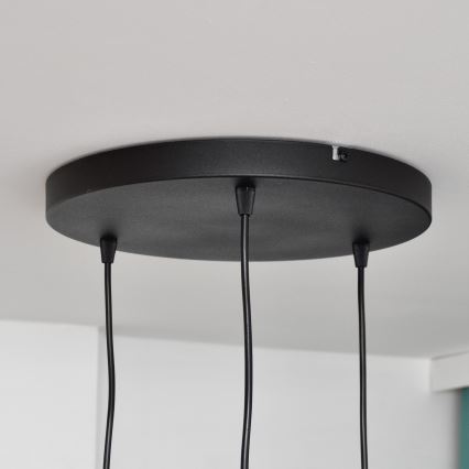 LED Chandelier on a string MERCURE 3xE27/15W/230V ø 50 cm black