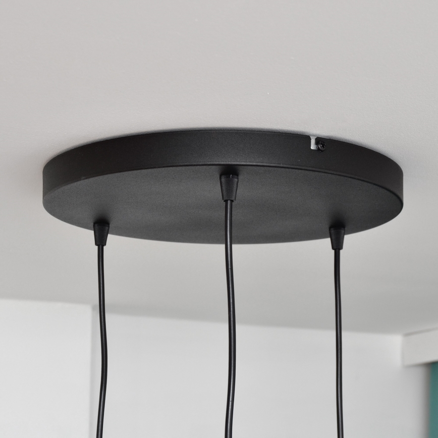 LED Chandelier on a string MERCURE 3xE27/15W/230V ø 50 cm black