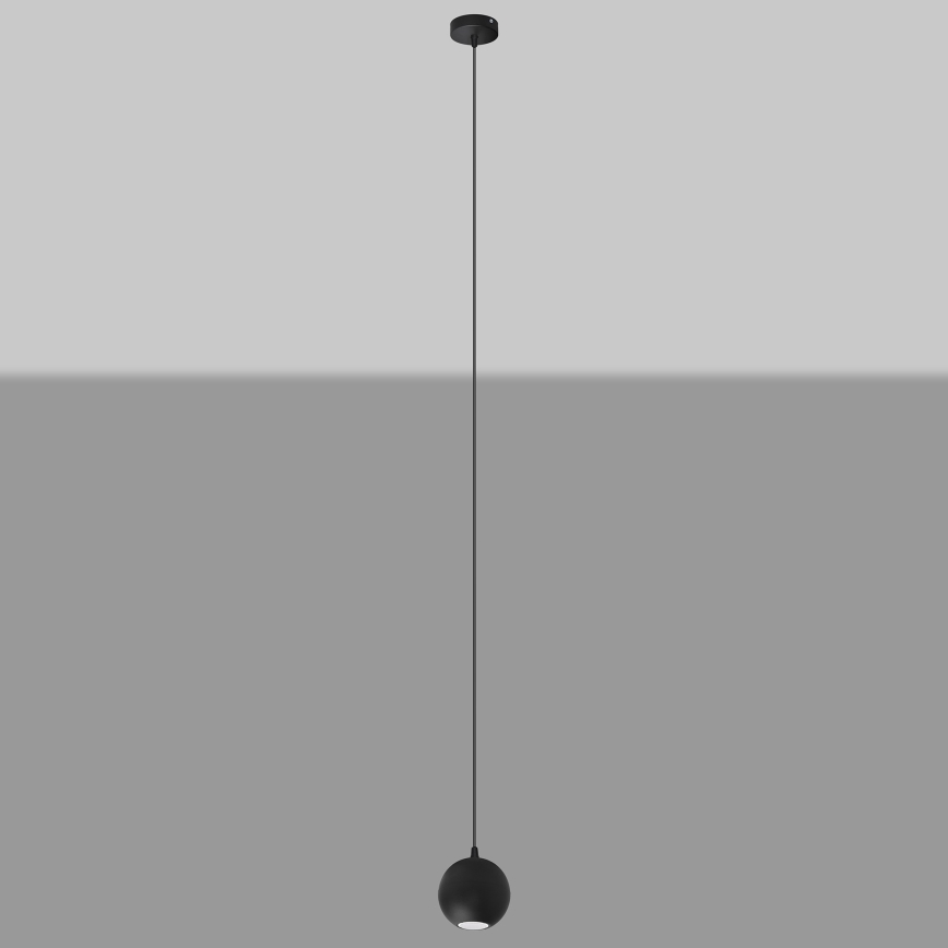 LED Chandelier on a string MIDWAY 1xGU10/4,8W/230V black