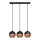 LED Chandelier on a string MIDWAY 3xGU10/4,8W/230V black/copper