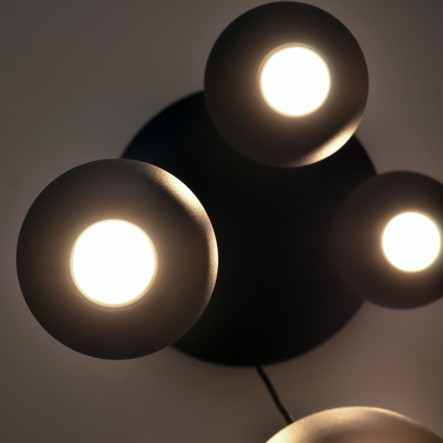 LED Chandelier on a string MIDWAY 4xGU10/4,8W/230V black