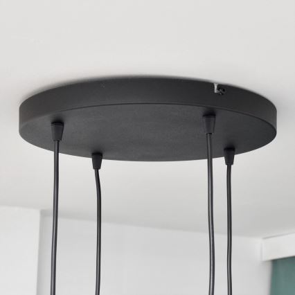 LED Chandelier on a string MIDWAY 4xGU10/4,8W/230V black