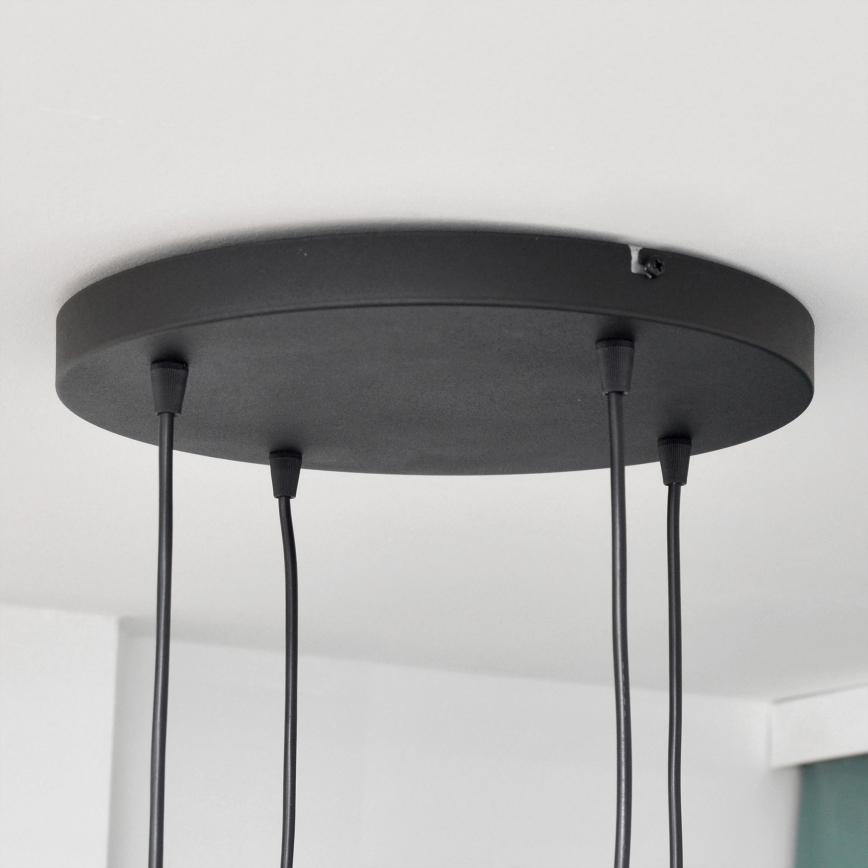 LED Chandelier on a string MIDWAY 4xGU10/4,8W/230V black
