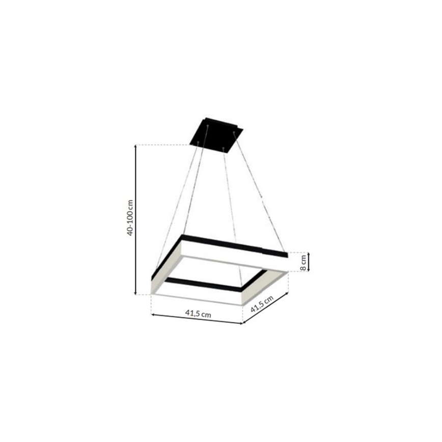 LED Chandelier on a string NERO 1xLED/32W/230V