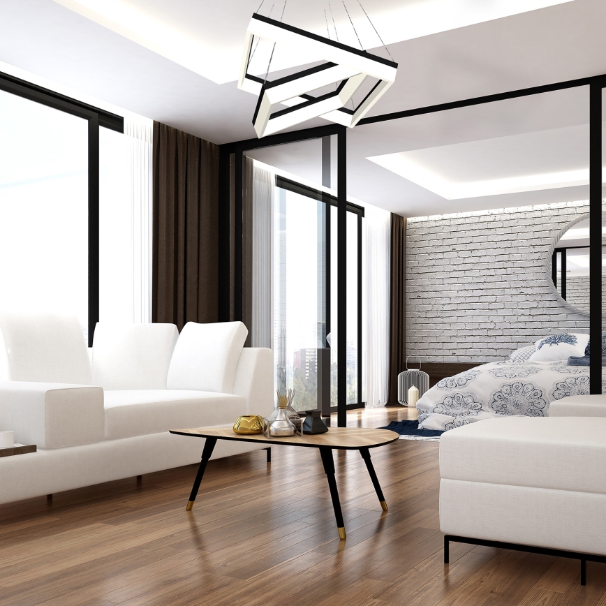 LED Chandelier on a string NERO 2xLED/80W/230V