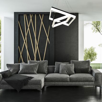 LED Chandelier on a string NERO 2xLED/80W/230V