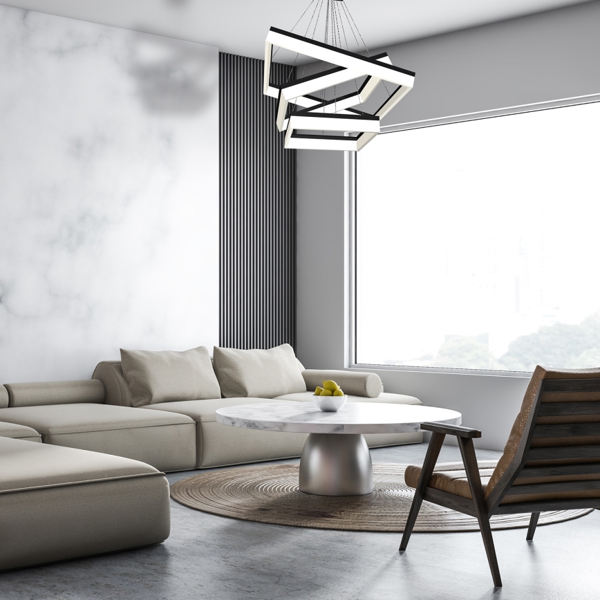 LED Chandelier on a string NERO 3xLED/140W/230V