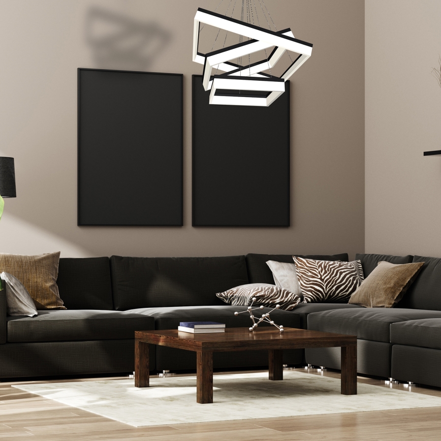 LED Chandelier on a string NERO 3xLED/140W/230V