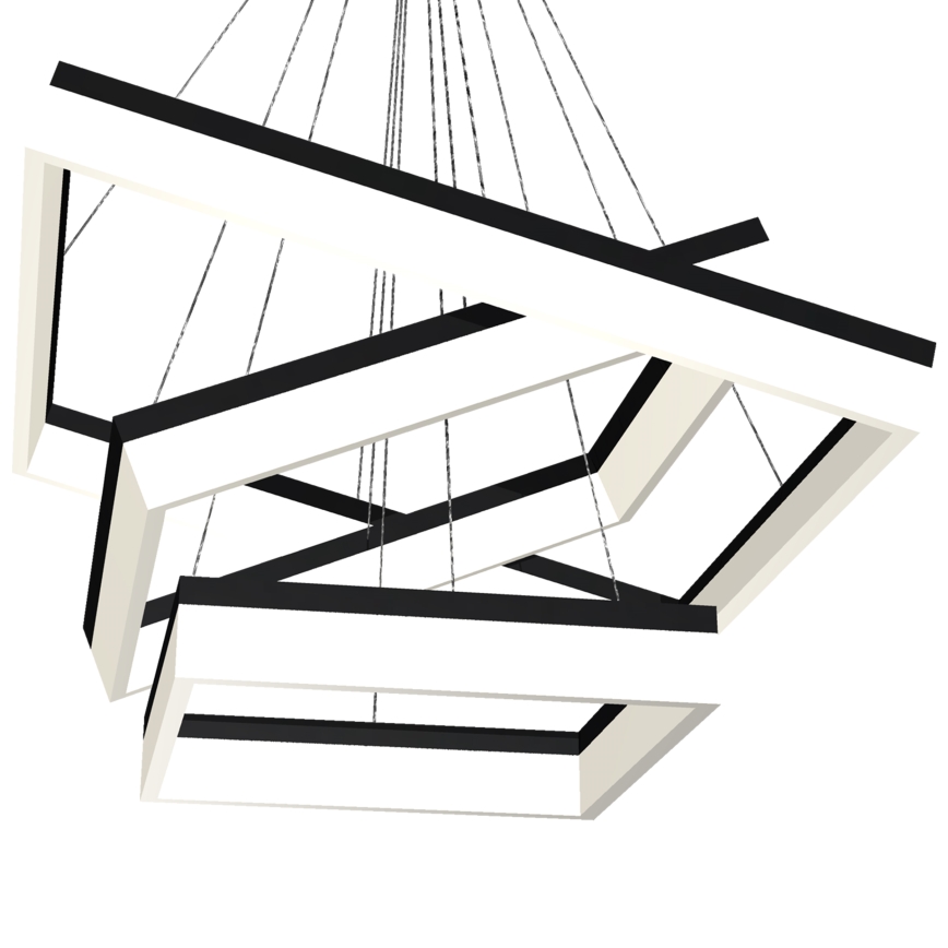 LED Chandelier on a string NERO 3xLED/140W/230V