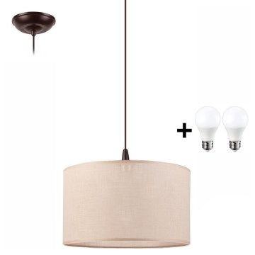 LED Chandelier on a string NOEL 1xE27/60W/230V beige