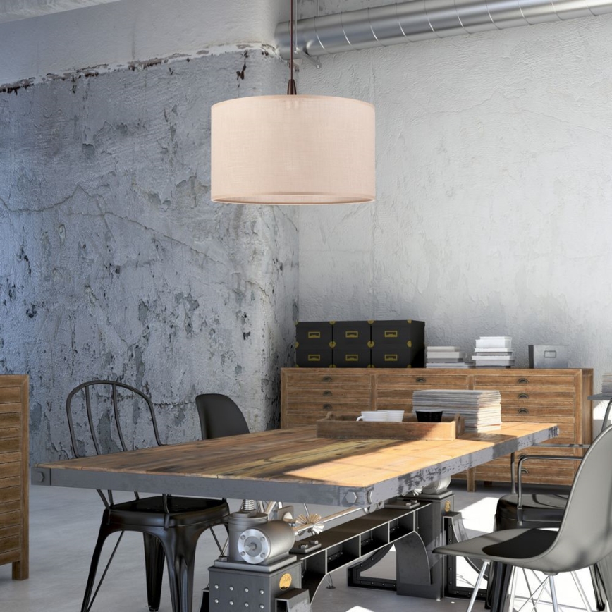LED Chandelier on a string NOEL 1xE27/60W/230V beige