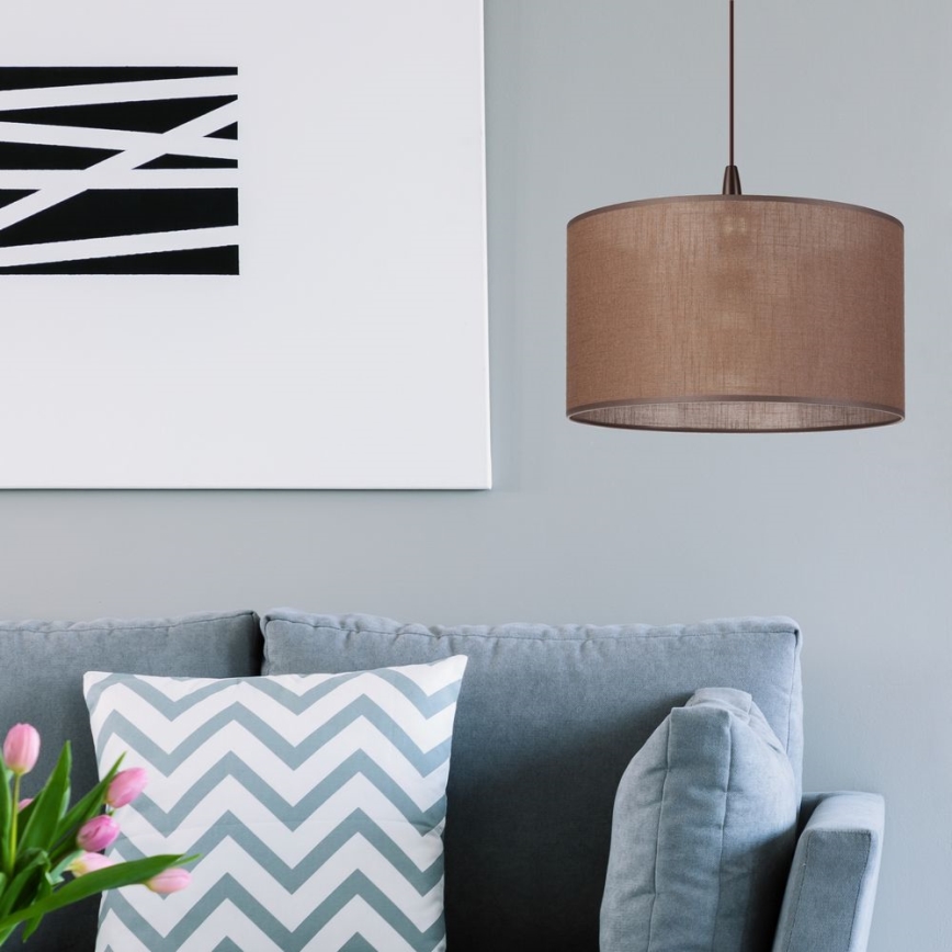 LED Chandelier on a string NOEL 1xE27/60W/230V brown