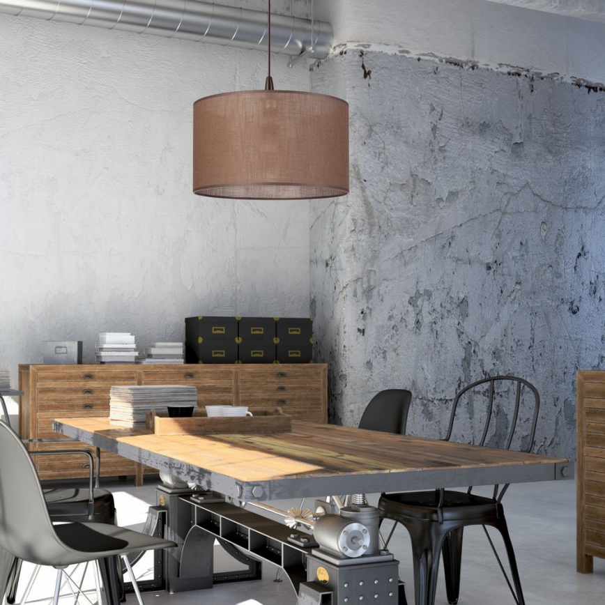 LED Chandelier on a string NOEL 1xE27/60W/230V brown