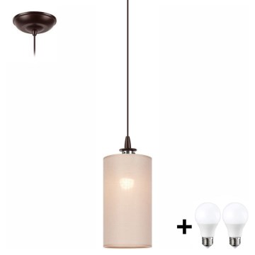 LED Chandelier on a string NOEL MINI 1xE27/60W/230V beige