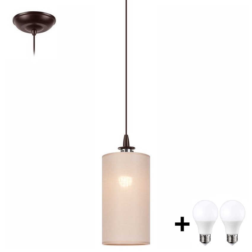 LED Chandelier on a string NOEL MINI 1xE27/60W/230V beige