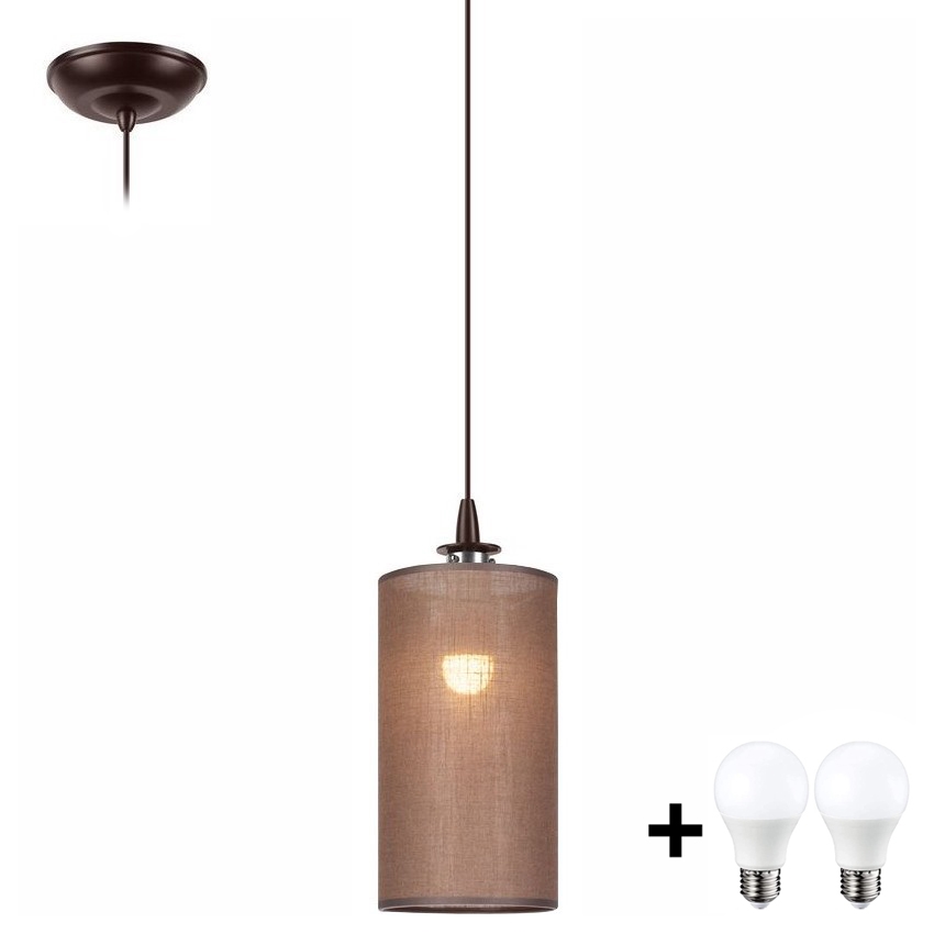 LED Chandelier on a string NOEL MINI 1xE27/60W/230V brown