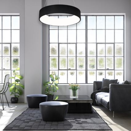 LED Chandelier on a string OHIO BLACK LED/24W/230V