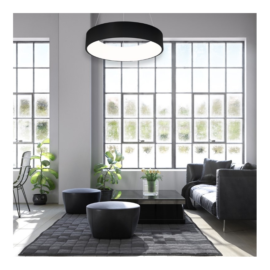 LED Chandelier on a string OHIO BLACK LED/24W/230V