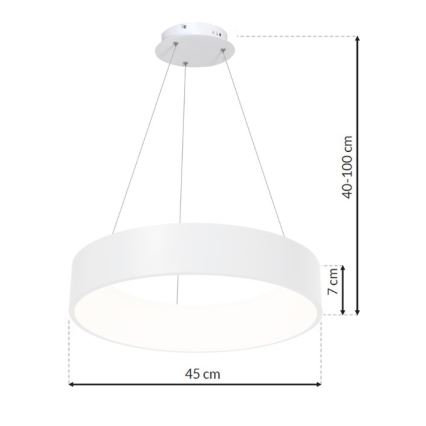 LED Chandelier on a string OHIO LED/24W/230V
