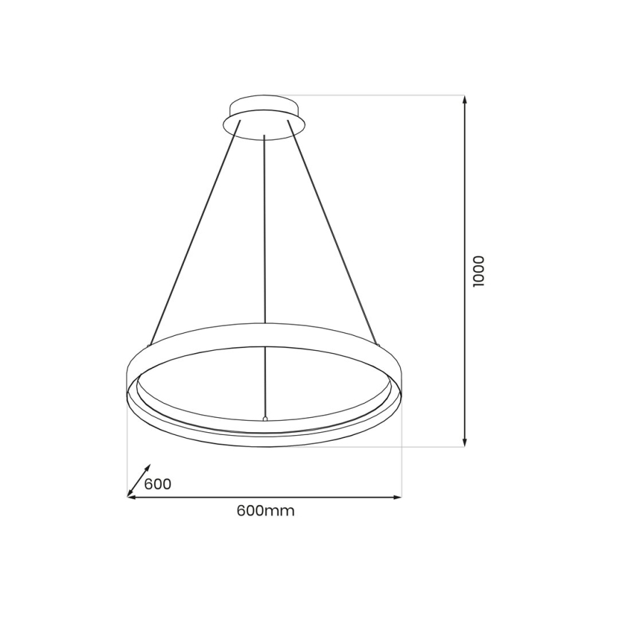 LED Chandelier on a string ORBITA LED/52W/230V white/black