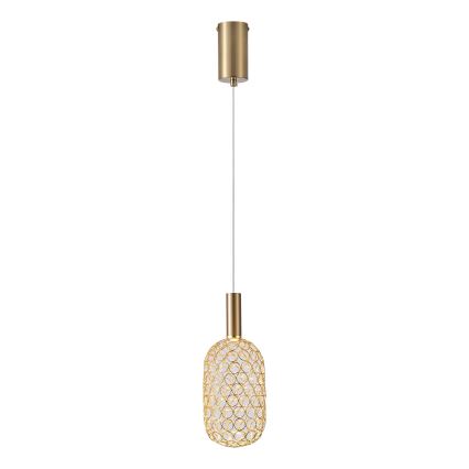 LED Chandelier on a string PERFORATO LED/6,3W/230V 3000K gold d. 13 cm