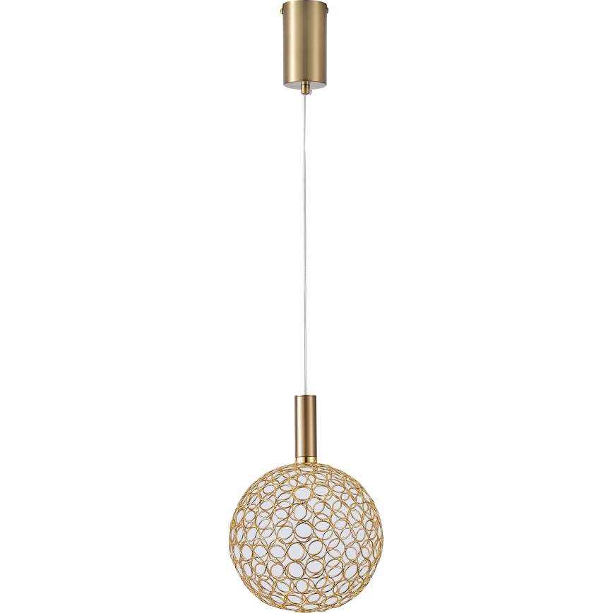 LED Chandelier on a string PERFORATO LED/6,3W/230V 3000K gold d. 20 cm