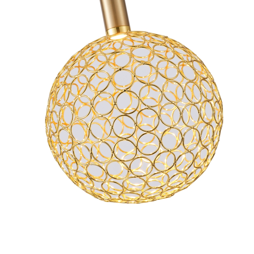 LED Chandelier on a string PERFORATO LED/6,3W/230V 3000K gold d. 20 cm