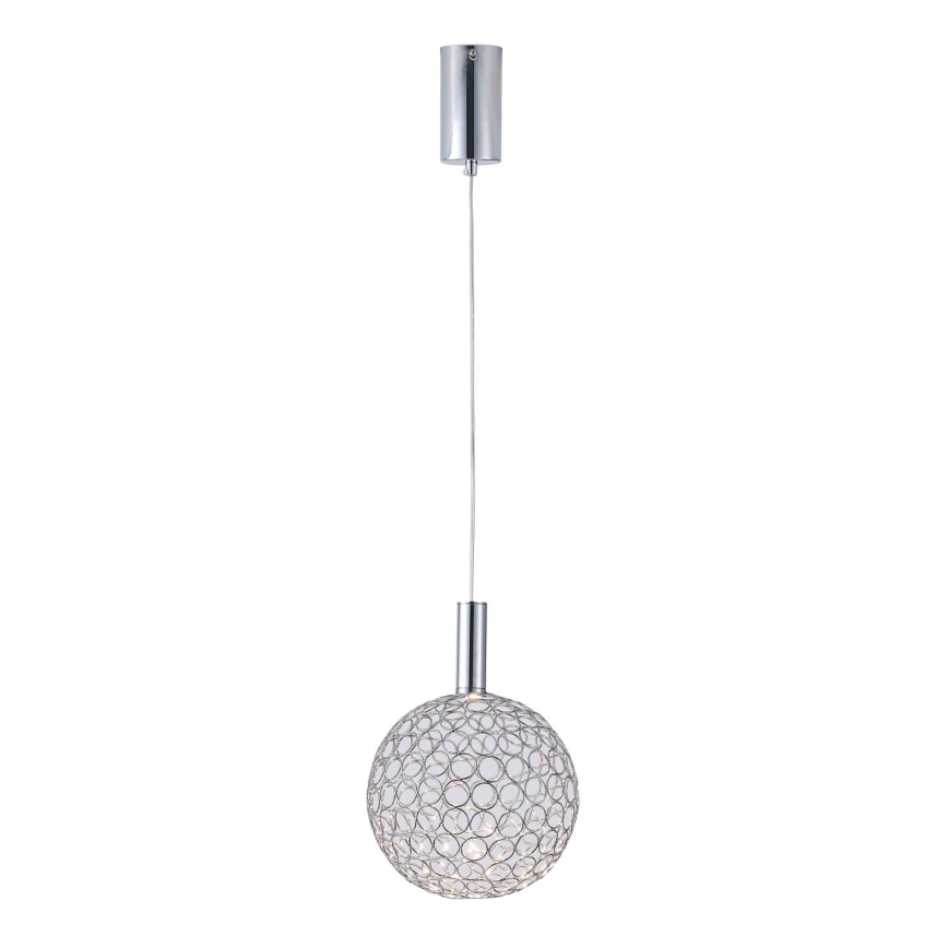 LED Chandelier on a string PERFORATO LED/6,3W/230V 3000K shiny chrome d. 20 cm