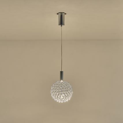 LED Chandelier on a string PERFORATO LED/6,3W/230V 3000K shiny chrome d. 20 cm