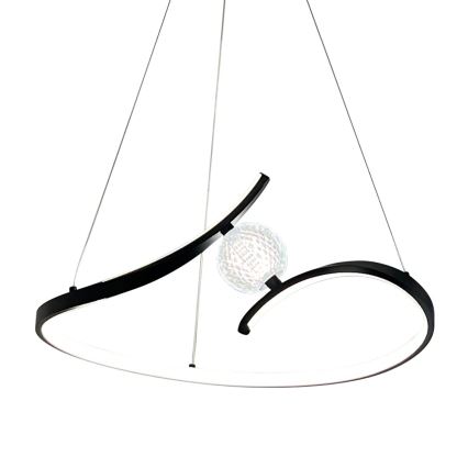 LED Chandelier on a string PERLA LED/34W/230V black