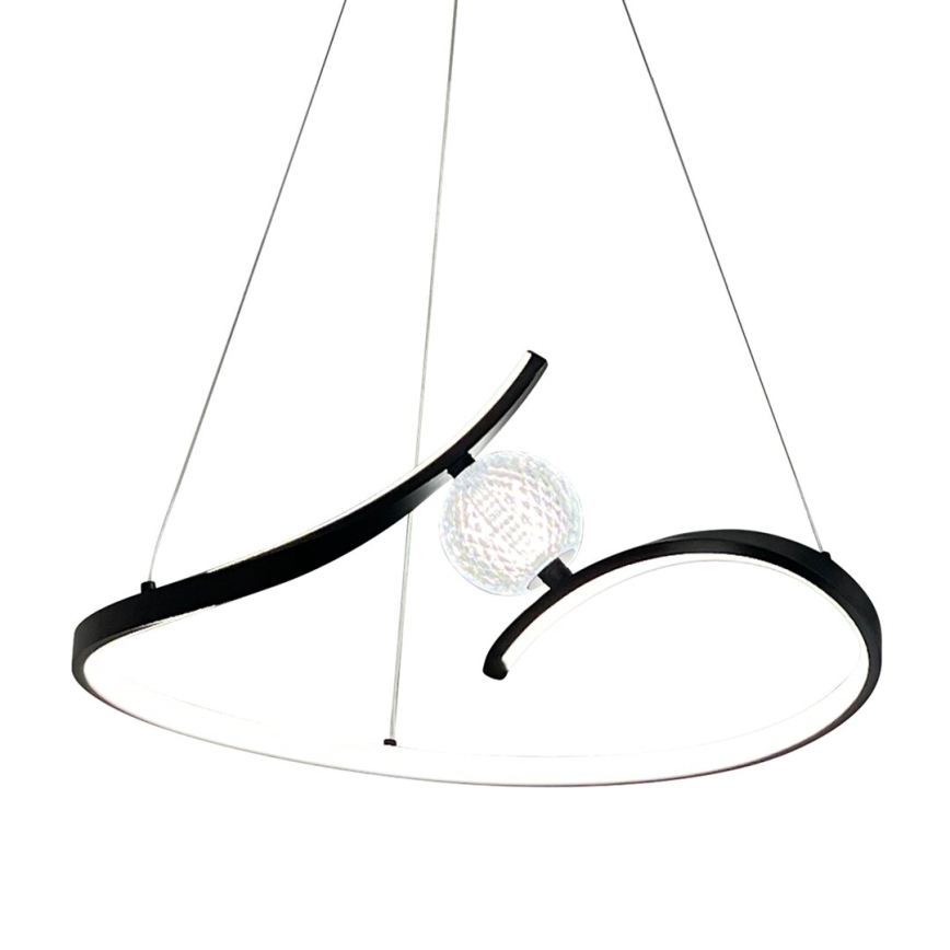 LED Chandelier on a string PERLA LED/34W/230V black