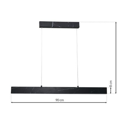 LED Chandelier on a string PIERCE LED/18W/230V black