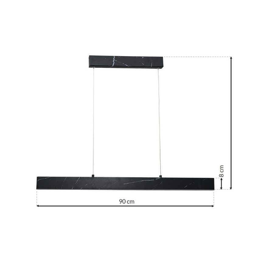 LED Chandelier on a string PIERCE LED/18W/230V black