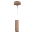 LED Chandelier on a string PIPE 1xGU10/5W/230V matte oak