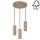 LED Chandelier on a string PIPE 3xGU10/5W/230V matte oak - FSC certified