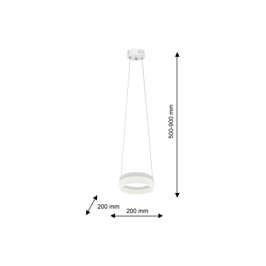 LED Chandelier on a string RING LED/12W/230V