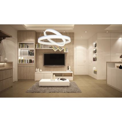 LED Dimming chandelier on a string RING with remote control LED/60W/230V