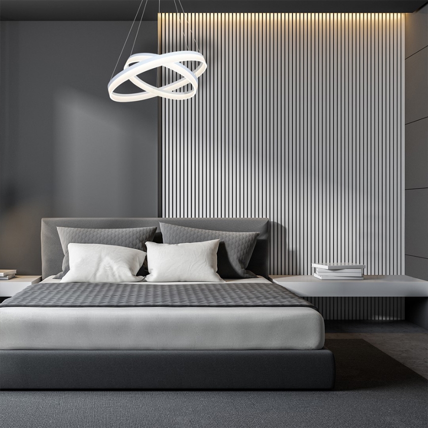LED Dimming chandelier on a string RING with remote control LED/60W/230V