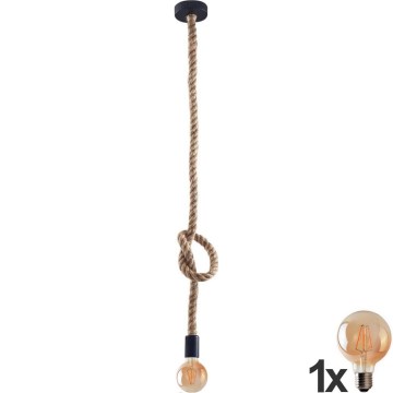 LED Chandelier on a string ROPE 1xE27/8W/230V