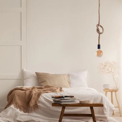 LED Chandelier on a string ROPE 1xE27/8W/230V