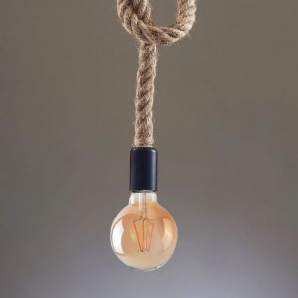 LED Chandelier on a string ROPE 1xE27/8W/230V