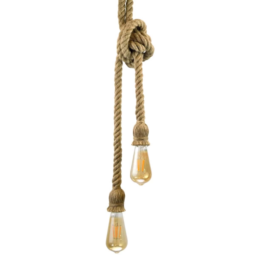 LED Chandelier on a string ROPE 2xE27/10W/230V