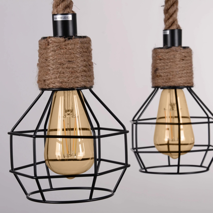 LED Chandelier on a string ROPE ALEGRA 4xE27/10W/230V