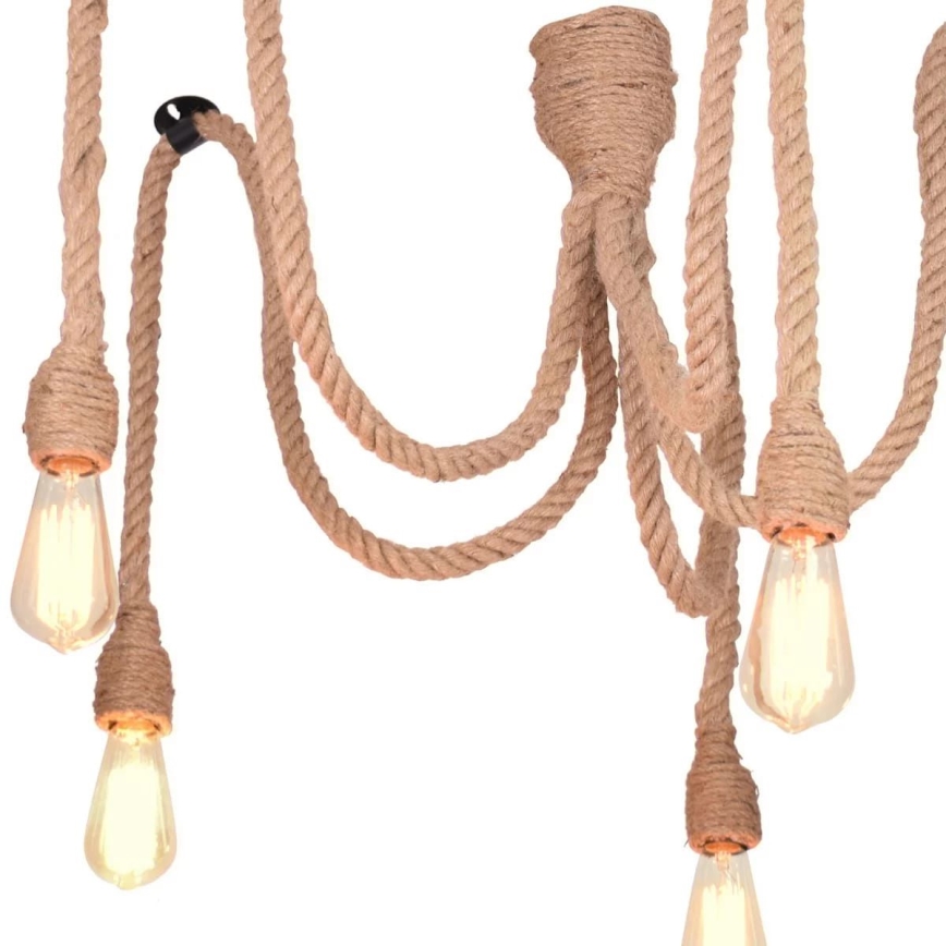 LED Chandelier on a string ROPE CASA 5xE27/10W/230V spider