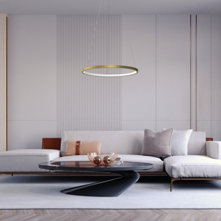LED Chandelier on a string ROTONDA LED/27W/230V gold