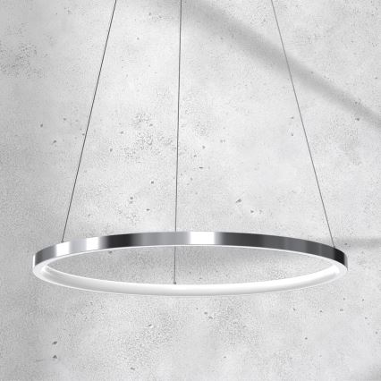 LED Chandelier on a string ROTONDA LED/27W/230V shiny chrome