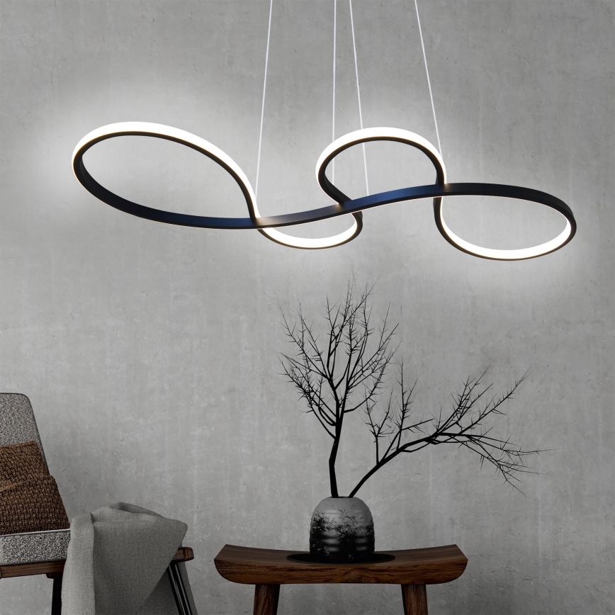 LED Chandelier on a string SALSA LED/38W/230V 4000K black
