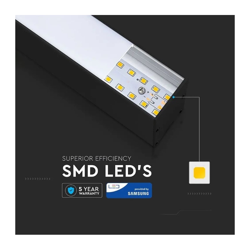 LED Chandelier on a string SAMSUNG CHIP LED/40W/230V 4000K black